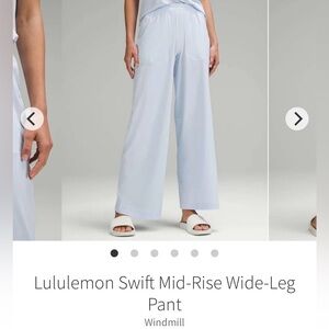 Lululemon swift mid rise wide leg pants 6 new condition